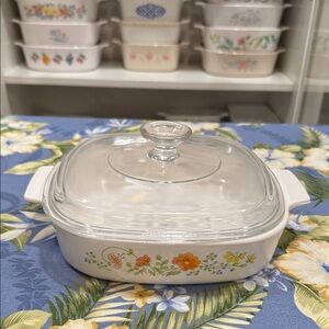 Floral Patterned Square Baking Dish